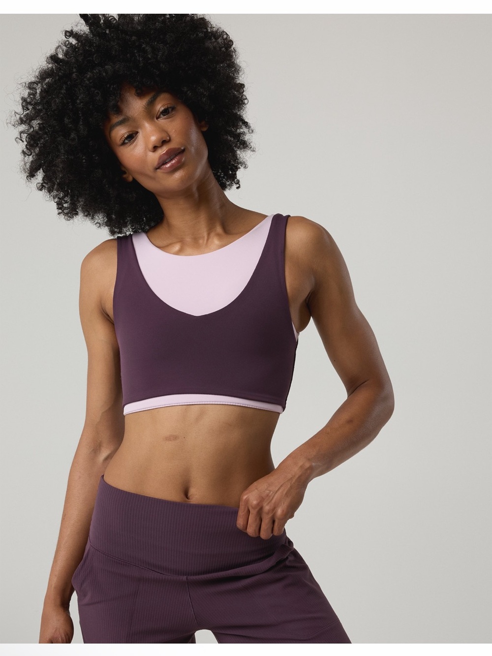 Aerie Reversible wear 8 ways! Real Me XTRA Rib Switch Up V-Neck Sports Bra XL